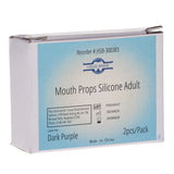 House Brand Dentistry 300383 HSB Mouth Props Silicone Adult Dark Purple 2/Pk