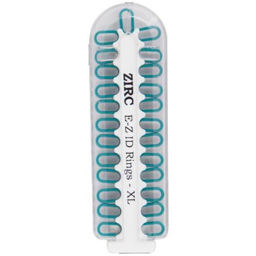 Zirc Dental 70Z000J E-Z ID Instrument Rings XL Silicone Teal 25/Pk