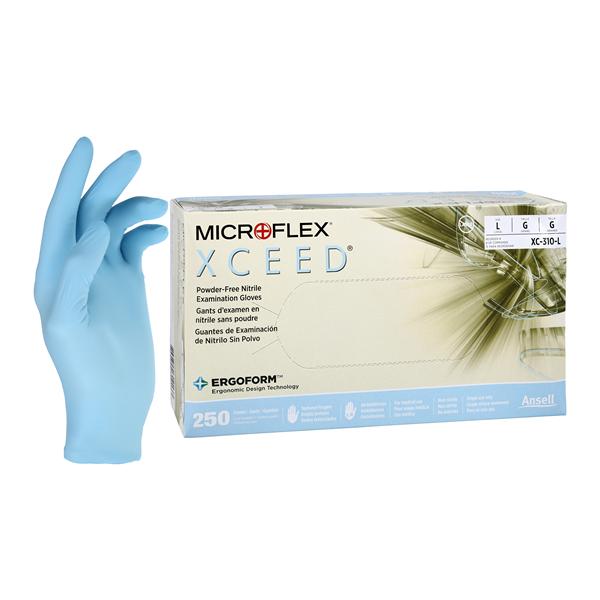 Microflex XC-310-L XCEED Nitrile Exam Gloves Large Powder Free 250/Bx