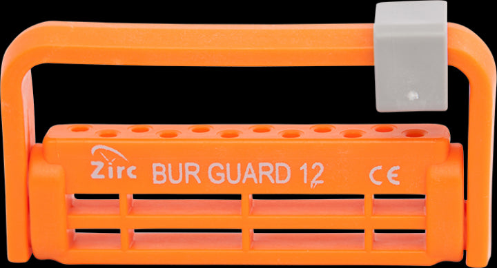 Zirc Dental 50Z406Q Steri-Bur Guard Holder 12-Hole Neon Orange