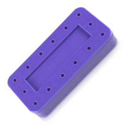 Plasdent 400BRS-10 Rectangular Bur Block Spectrum Purple 14-Hole Magnetic
