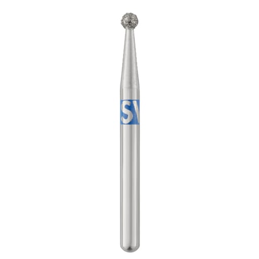 SS White 801-014M Piranha FG Round Medium Grit Diamond Burs 25/Pk