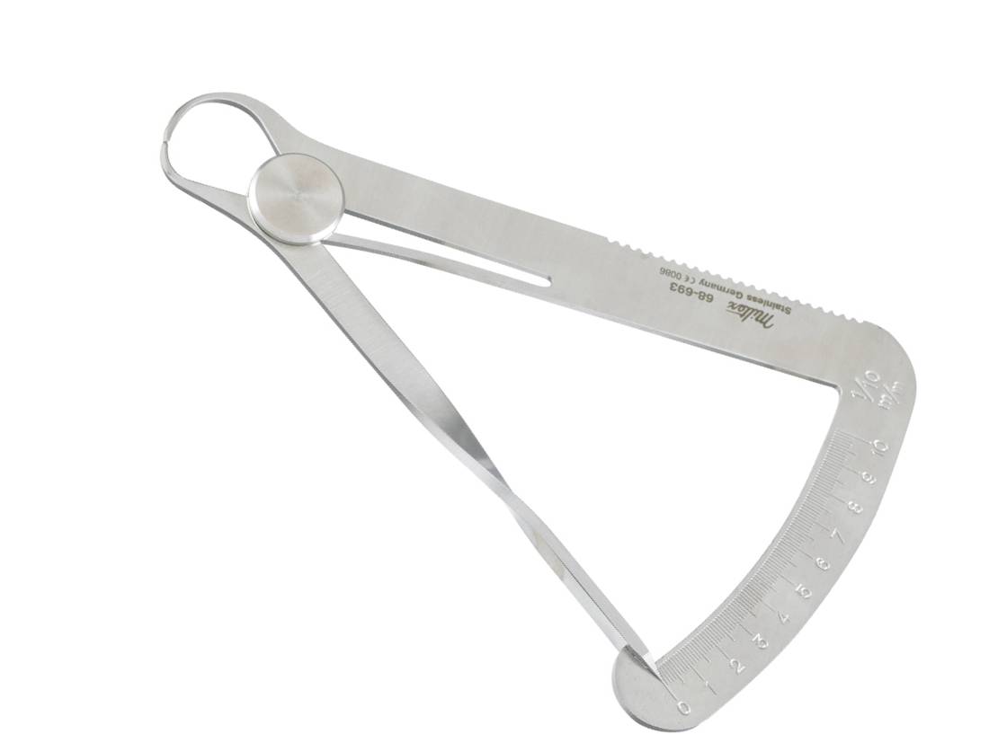 Miltex Instrument 68-693 Iwanson Crown Gauge Spring Caliper Stainless Steel