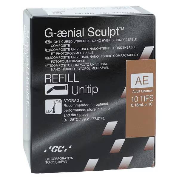 GC 009185 G-aenial Sculpt Dental Composite Unitips AE 10/Pk 0.16mL