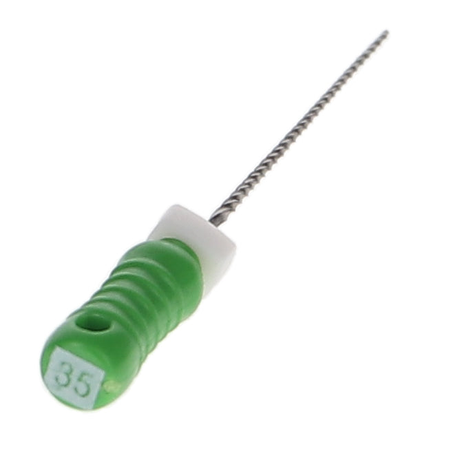 House Brand Dentistry 400108 HSB Endodontic K-Files 21mm #35 Green Stainless Steel 6/Pk