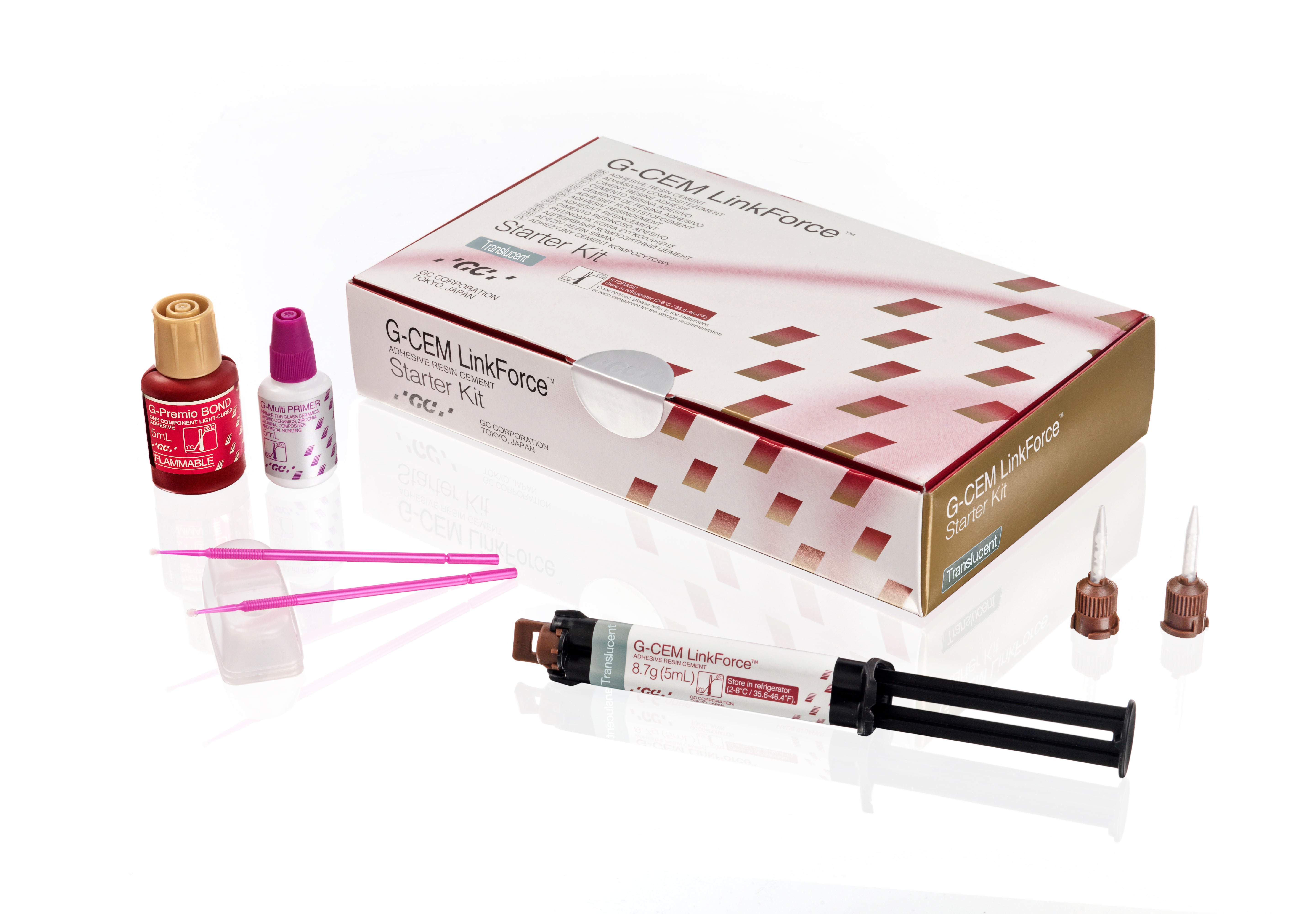 GC 010119 G-Cem LinkForce Resin Composite Cement Starter Kit Translucent