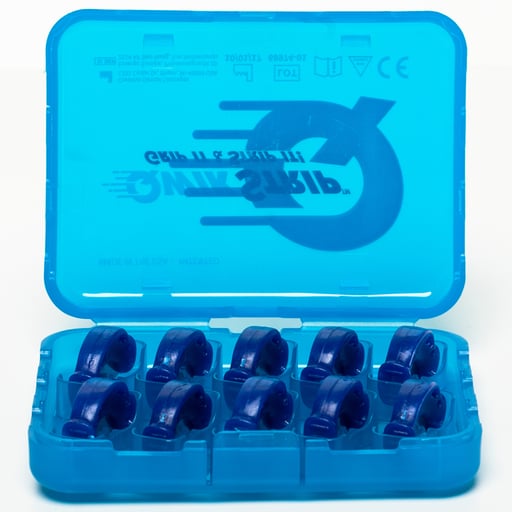 Qwikstrip QSDS-M Double-Sided Medium Blue Abrasive Strips 10/Pk