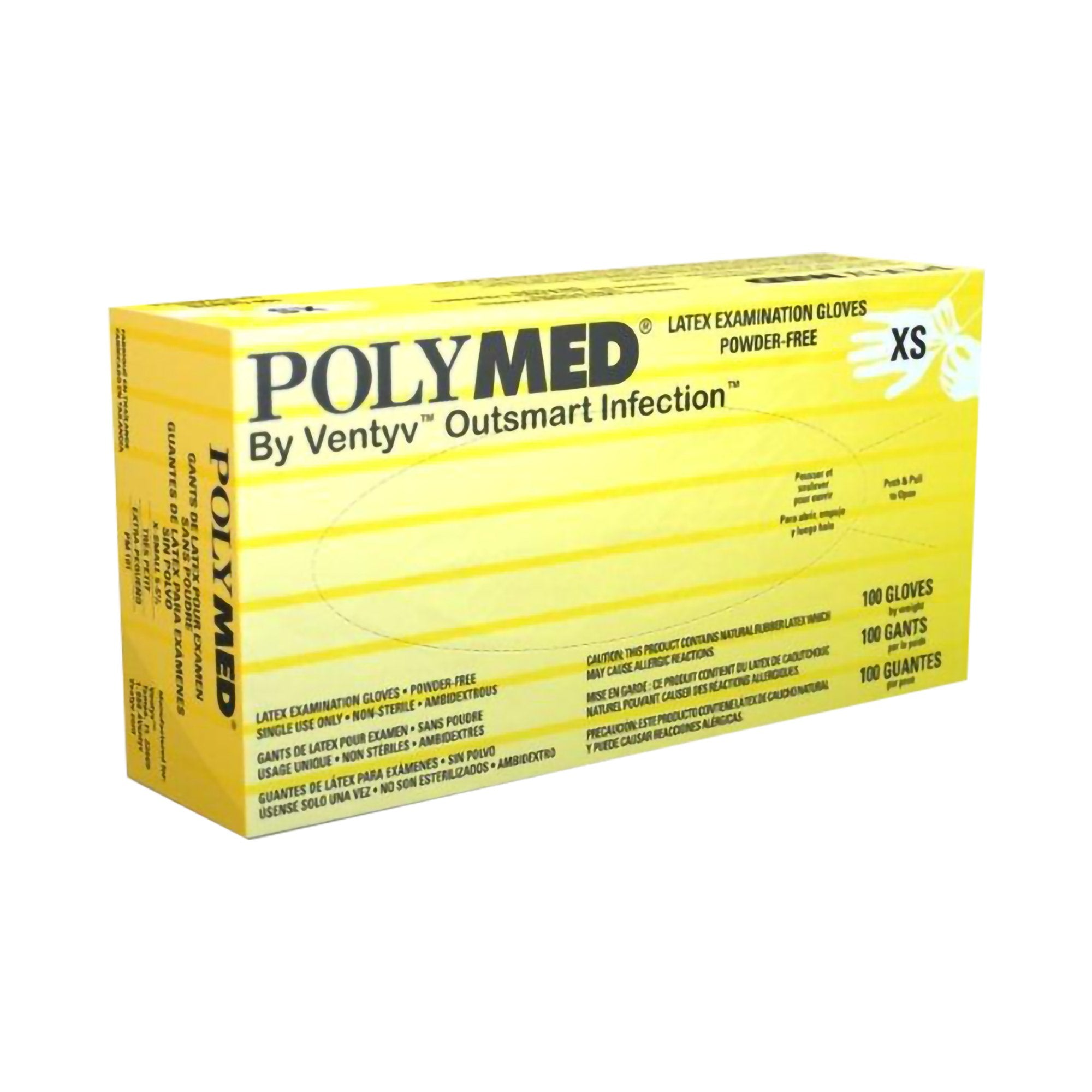 Sempermed PM101 Polymed Latex Exam Gloves Extra Small PF 100/Bx