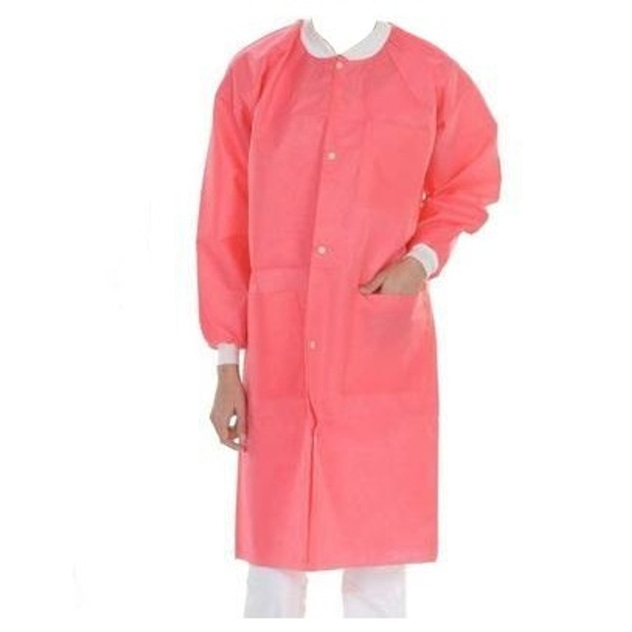 ValuMax 3660CPL ExtraSafe Lab Coats Pink Large 10/Pk