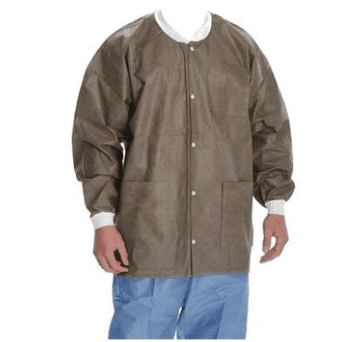 ValuMax 3630CFM ExtraSafe Lab Jackets Coffee Medium 10/Pk