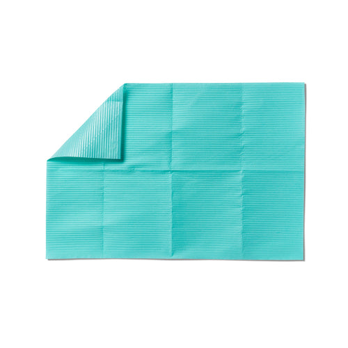 Quala WPADCPAQ Dental Patient Bibs 3-Ply Aqua 500/Cs