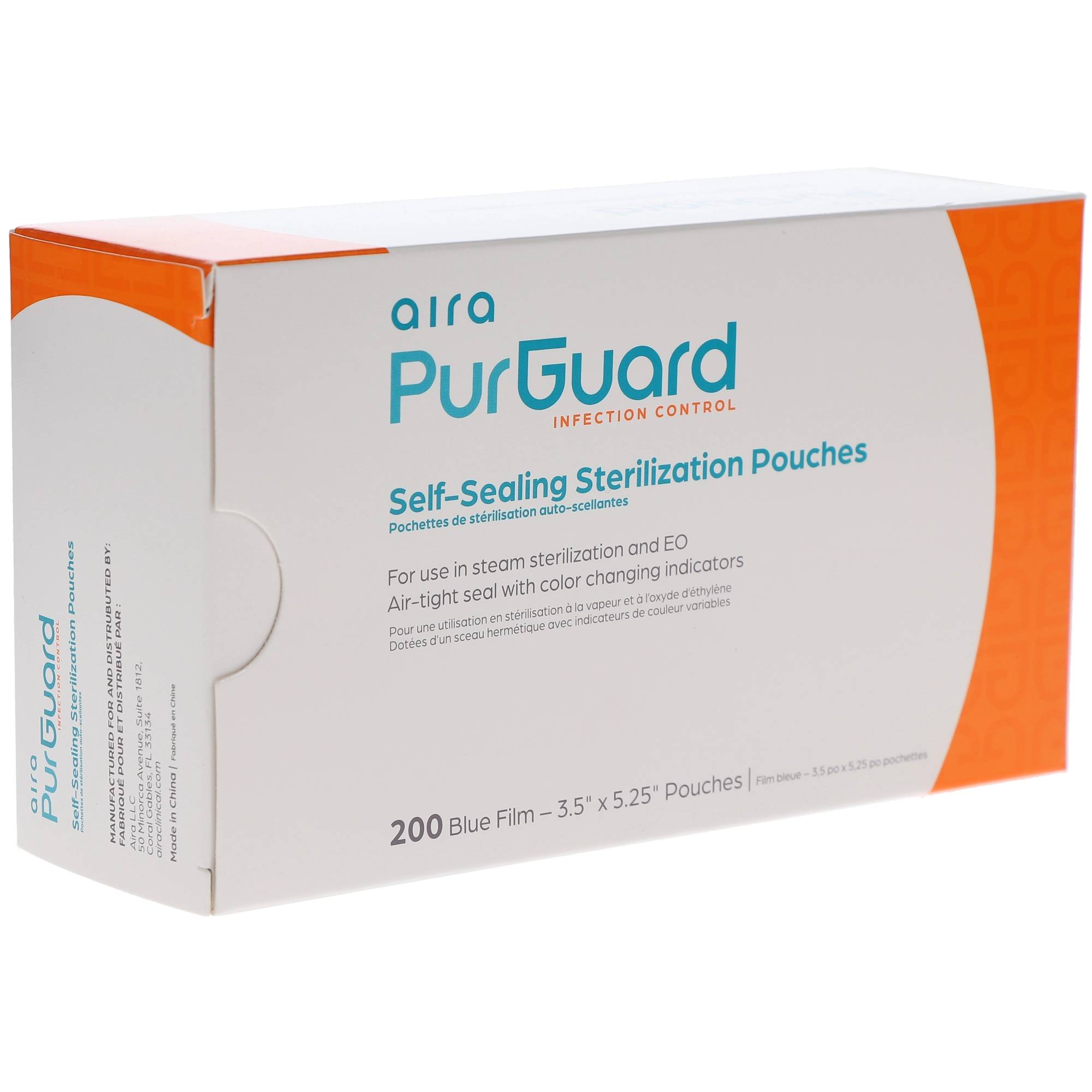 Aira 100522 PurGuard Self-Sealing Sterilization Pouches 3.50