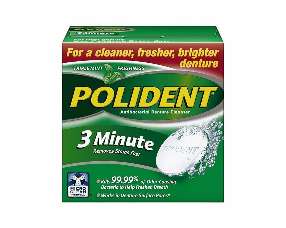 GlaxoSmithKline 209005 Polident 3-Minute Denture Cleanser Tabs 30/Pk