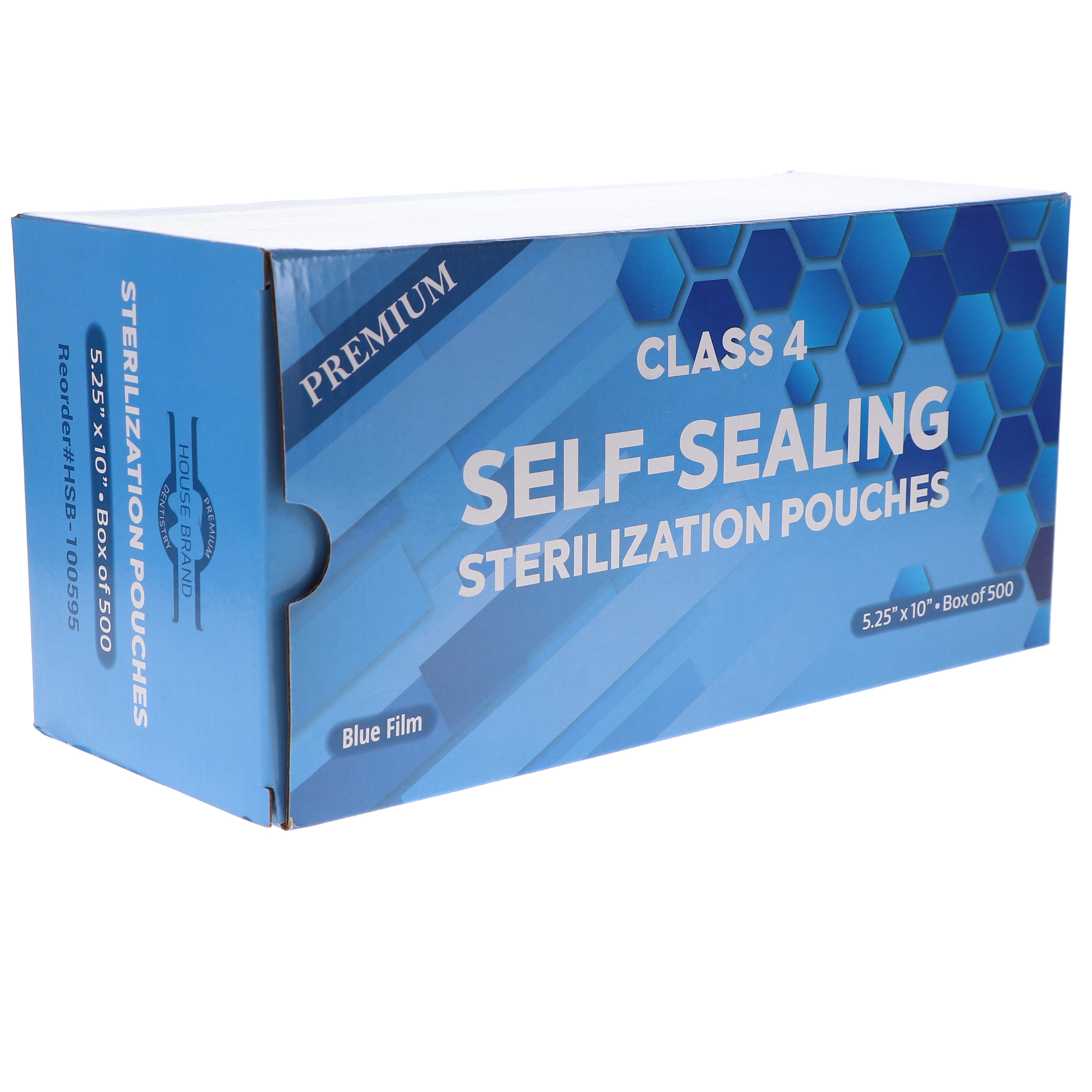 House Brand Dentistry 100595 HSB Self-Sealing Sterilization Pouches 5.25