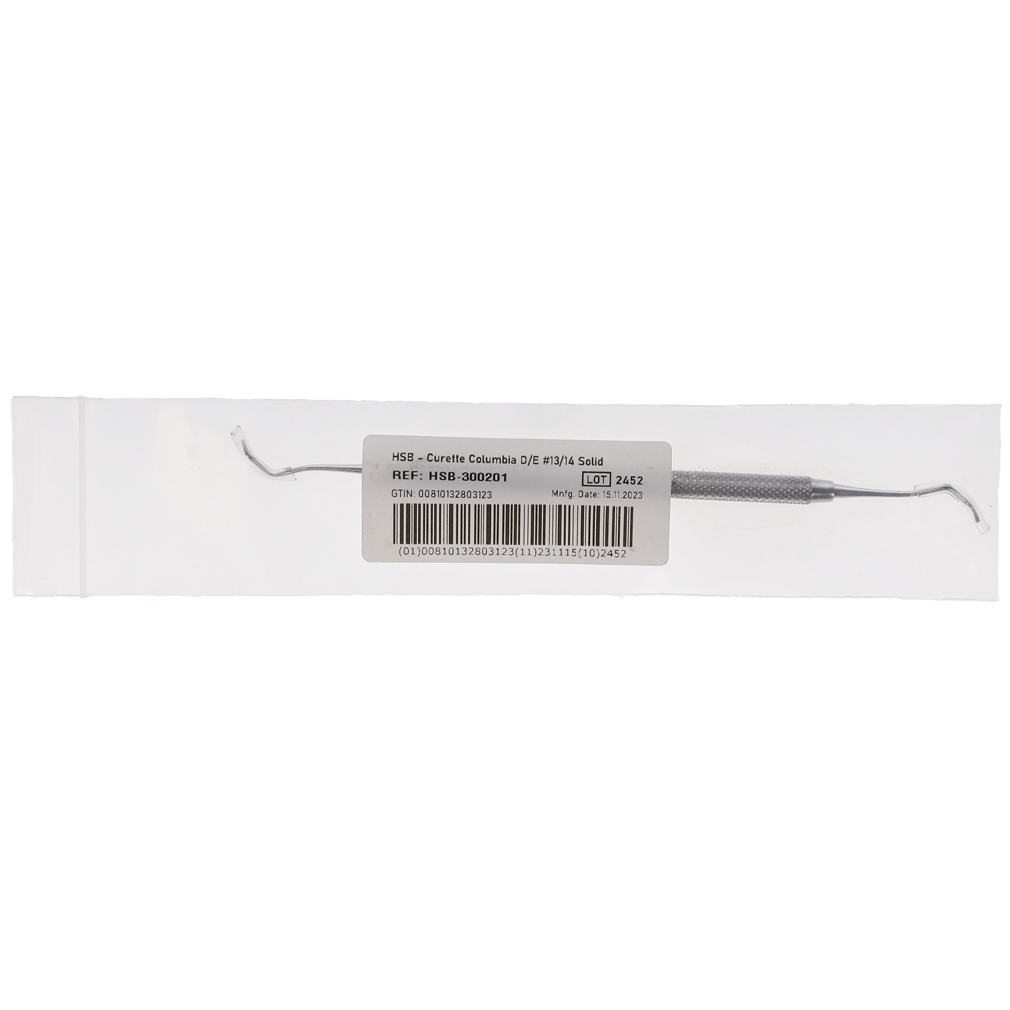 House Brand Dentistry 300201 HSB Double End #13/14 Columbia Dental Curette Solid Handle