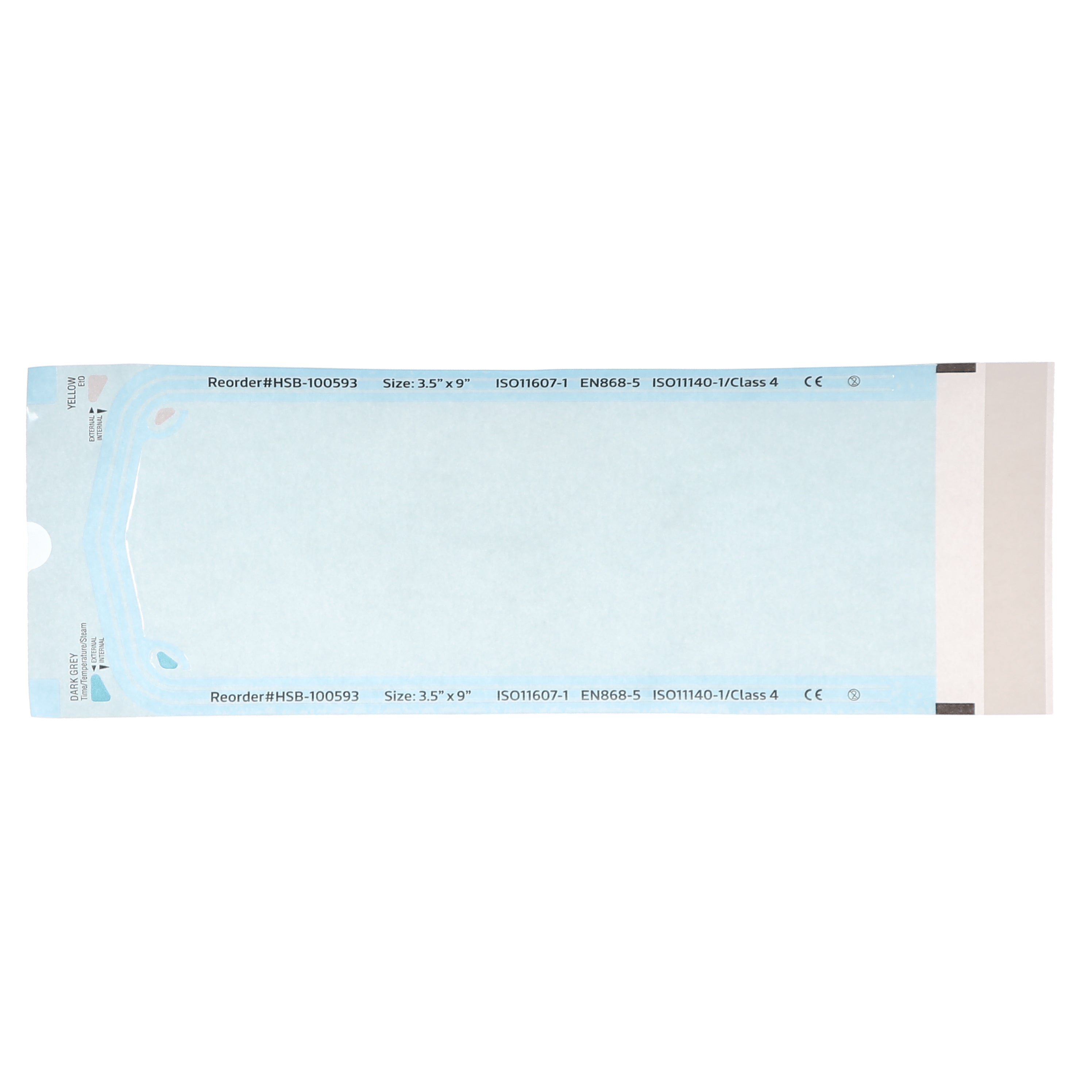 House Brand Dentistry 100593 HSB Self-Sealing Sterilization Pouches 3.50