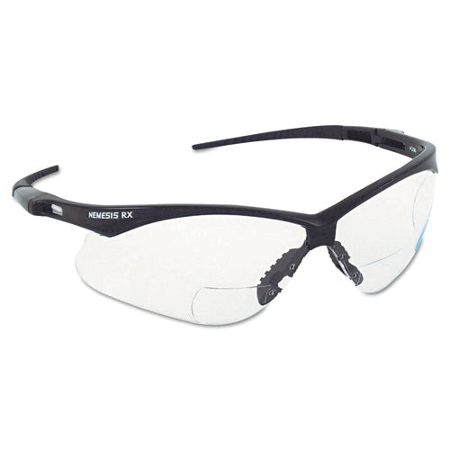 Halyard 28630 Nemesis V60 RX Bifocal Safety Eyewear Clear +3.0 Black Frame