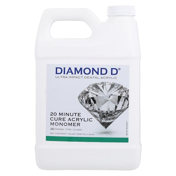 Keystone 1013094 Diamond D 20-Minute Cure Acrylic Liquid Monomer 1 Quart Bottle
