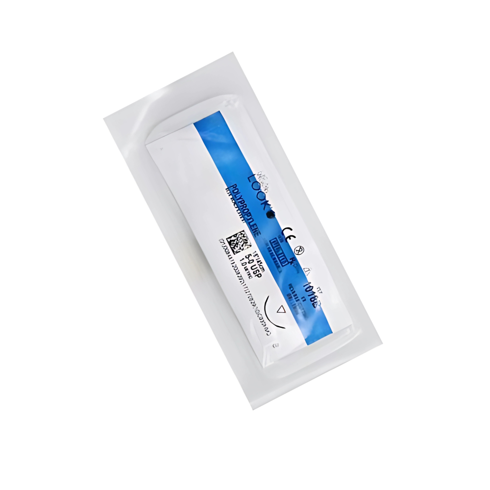 Look X1018B Polypropylene Sutures 5-0 Blue 18