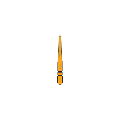 Premier Dental 2015921 Two Striper FG 256.SB Short Shank Plated Curettage Medium Grit Diamond Burs 5/Pk