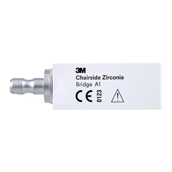 3M Solventum 69949 Chairside Zirconia Bridge Dental Blocks 39mm A1 3/Pk