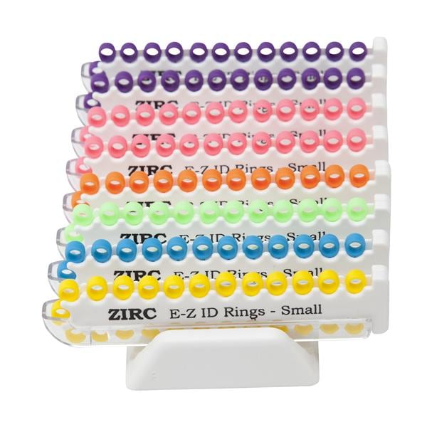 Zirc Dental 70Z110 EZ-ID Instrument Rings Vibrant Neon Small 200/Pk