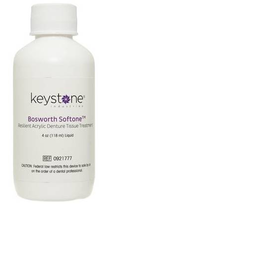 Keystone 0921777 Bosworth Softone Soft Tissue Conditioner Dental Liquid 4 oz