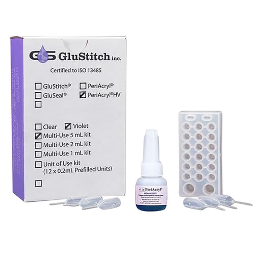 Glustitch P-ACRYL5V PeriAcryl Periodontal Tissue Adhesive Violet Regular Viscosity 5 mL