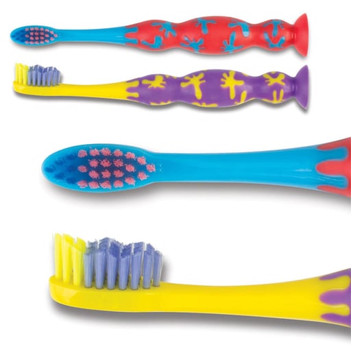 Practicon 7045291 Smilegoods Y272 Child Toothbrushes With Suction Cup Base 72/Bx