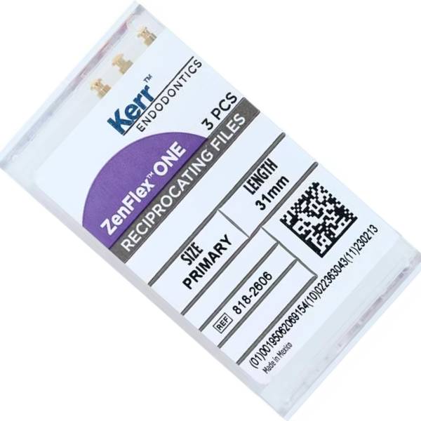 Kerr Dental 8182606 ZenFlex ONE Reciprocating NiTi Files 31mm Primary 3/Pk