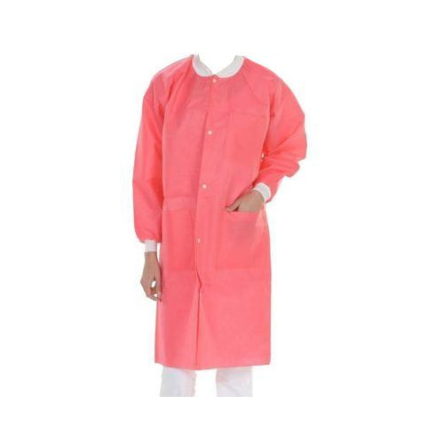 ValuMax 3660CPXL Extra-Safe Lab Coats Pink Extra Large SMS Fabric 10/Pk