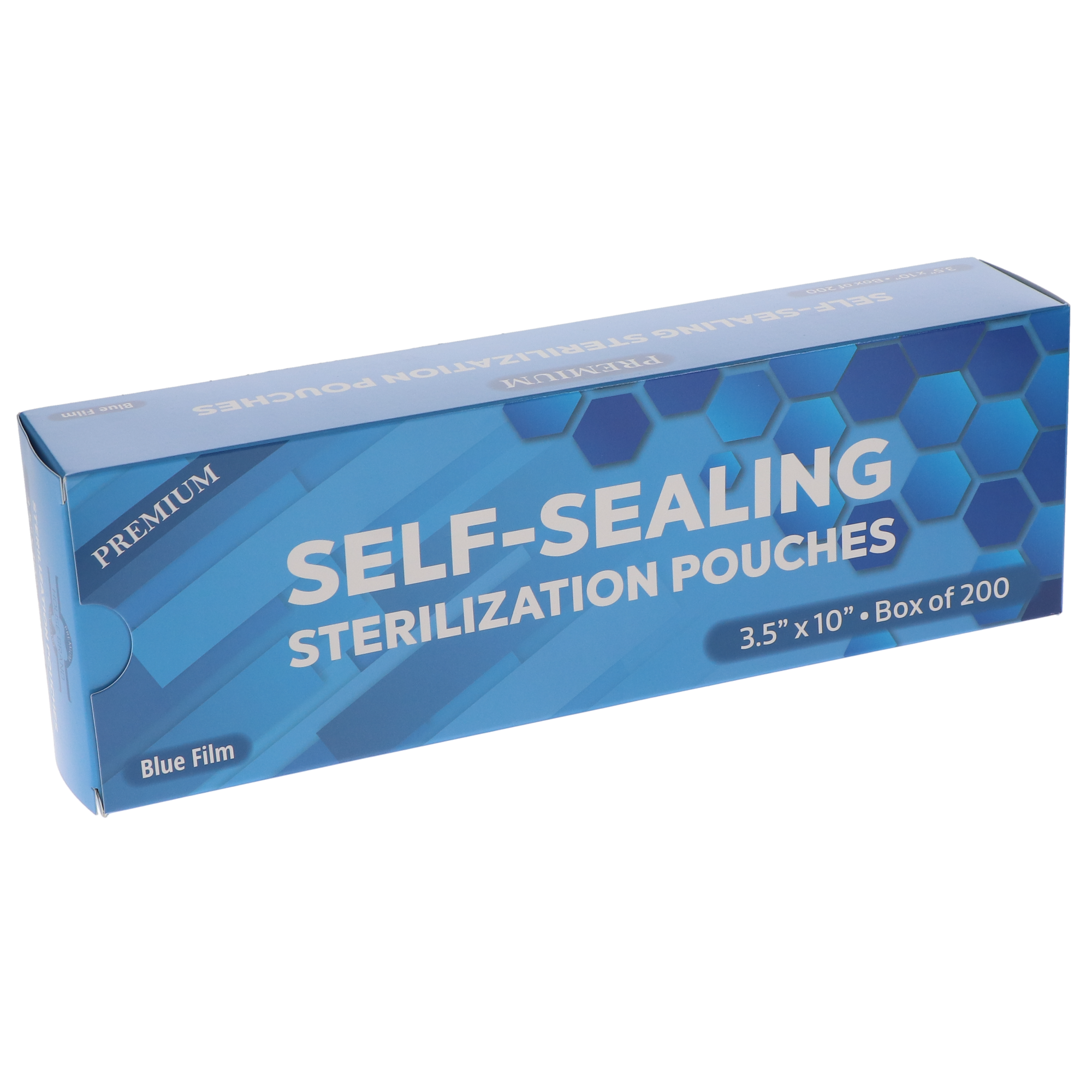 House Brand Dentistry 100523 Paper/Blue Film Self-Sealing Sterilization Pouches 3.50