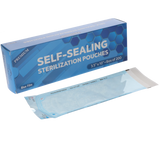 House Brand Dentistry 100523 Paper/Blue Film Self-Sealing Sterilization Pouches 3.50" x 10" 200/Bx