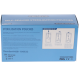 House Brand Dentistry 100522 Self-Sealing Sterilization Pouches 3.50" x 5.25" Paper/Blue Film 200/Bx