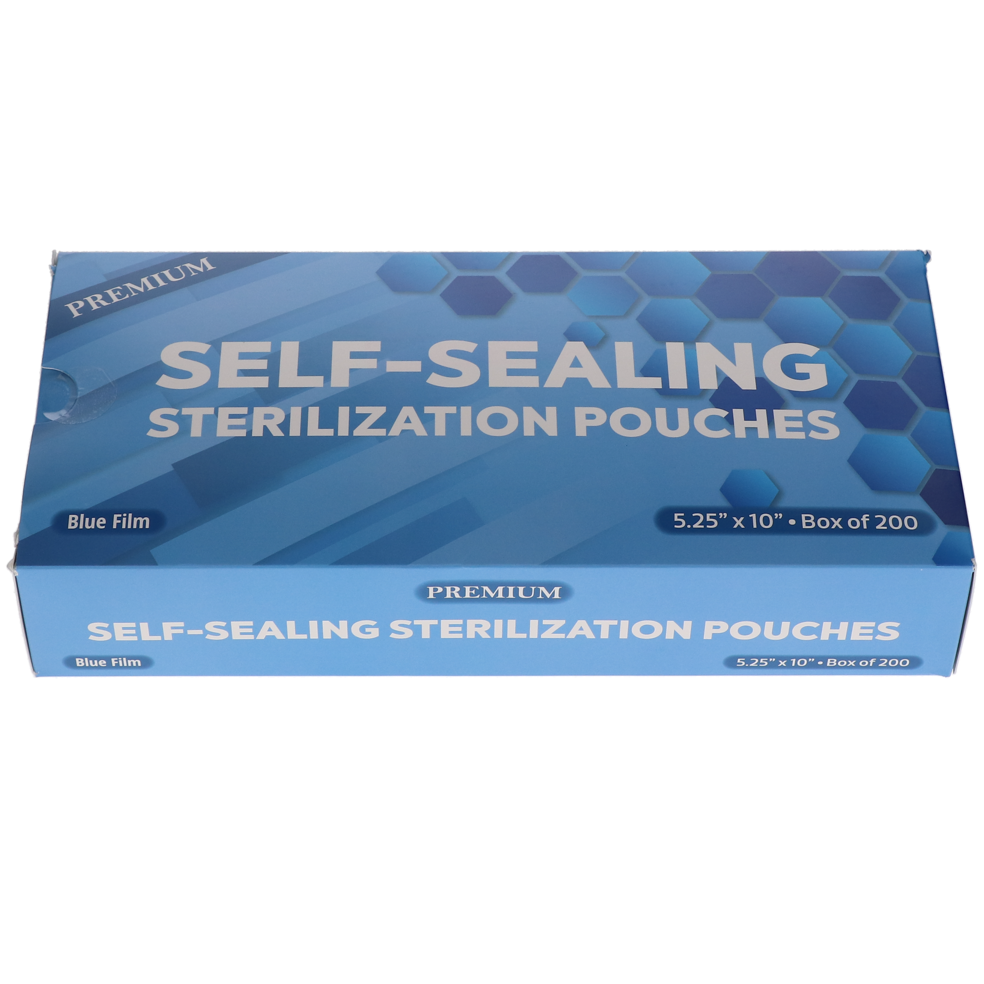 House Brand Dentistry 100526 Paper/Blue Film Self-Sealing Sterilization Pouches 5.25