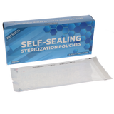 House Brand Dentistry 100516 Paper/Clear Film Self-Sealing Sterilization Pouches 5.25" x 11" 200/Bx