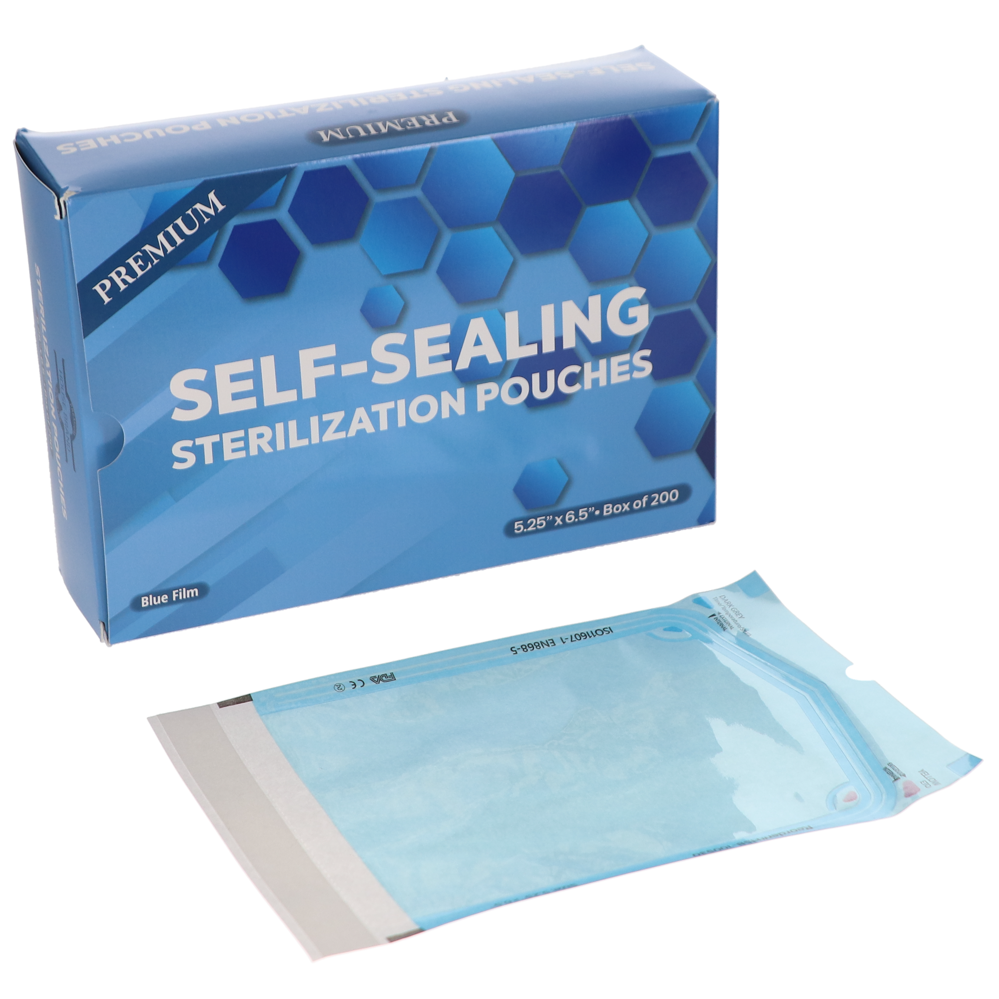 House Brand Dentistry 100530 Self-Sealing Sterilization Pouches 5.25