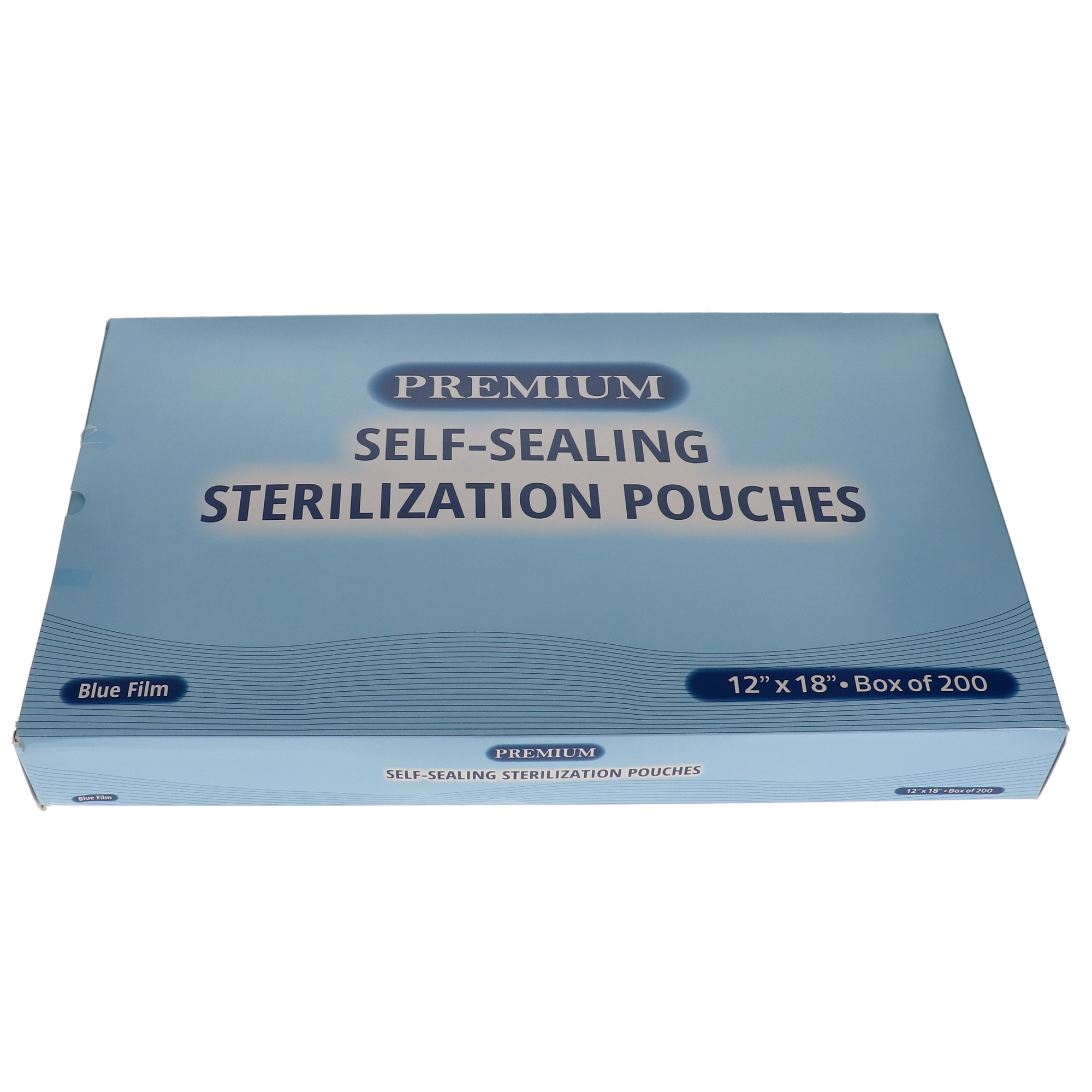 House Brand Dentistry 100532 Self-Sealing Sterilization Pouches Paper/Blue Film 12