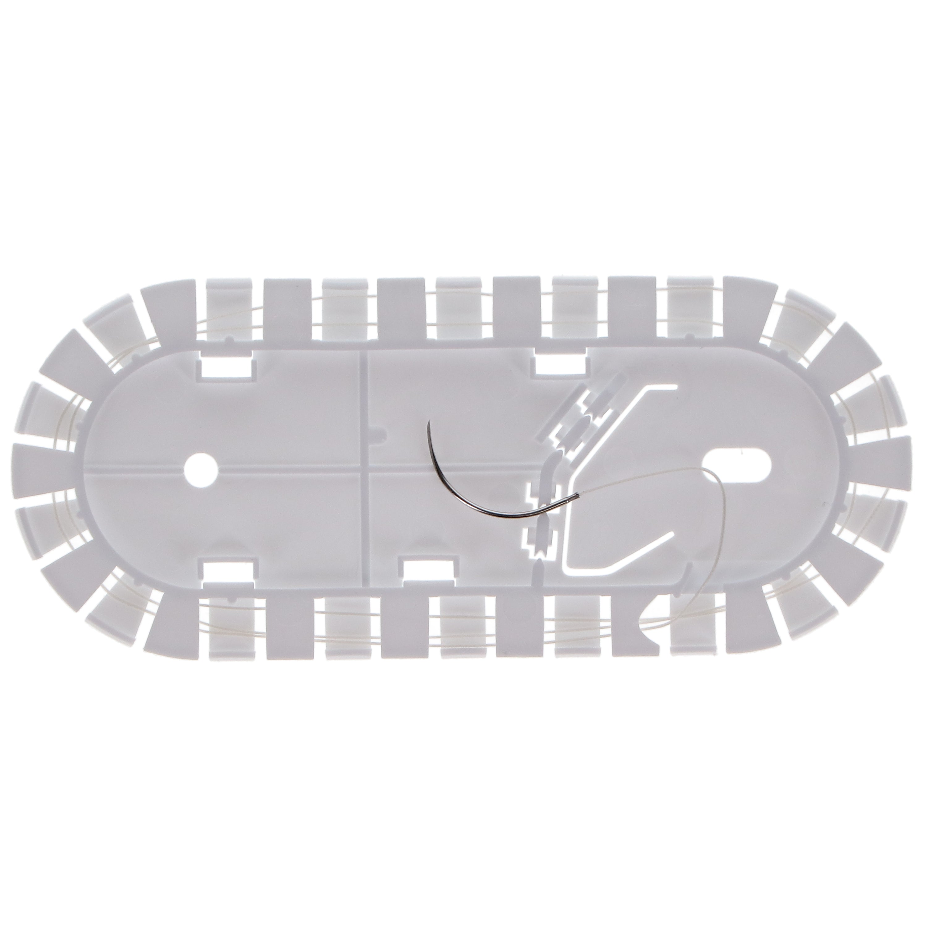 House Brand Dentistry 103126 HSB Colorless Polyglactin Precision Point Reverse Cutting Sutures 910 45cm 3/0 19mm 3/8 Circle 12/Bx