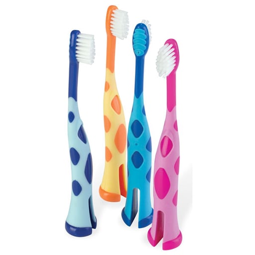 Practicon 7109837 Smilegoods Y251 Giraffe Toothbrushes Oval Head 25 Tufts 72/Bx
