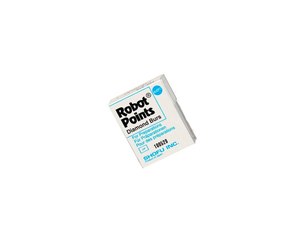 Shofu Dental 0818-1 Robot Diamond Point #818 Flat End Taper Medium Grit