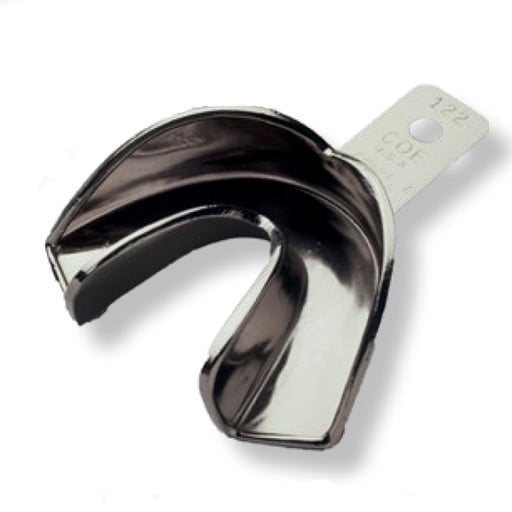 GC 261221 COE Full-Arch Nickel-Plated Solid Impression Tray #122 Small Lower
