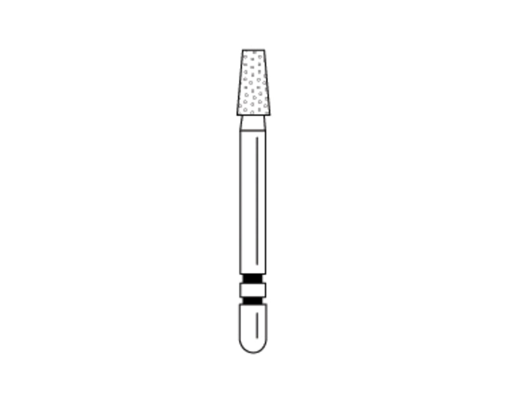 Premier Dental 2015351 Two Striper FG 708.4C Flat End Taper Coarse Grit Diamond Burs 5/Pk