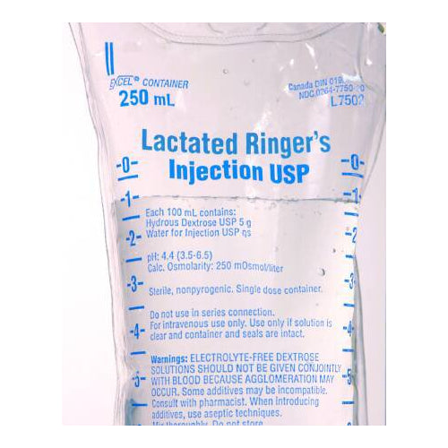 B Braun L7502 IV Injection Solution Lactated Ringers USP 250 mL