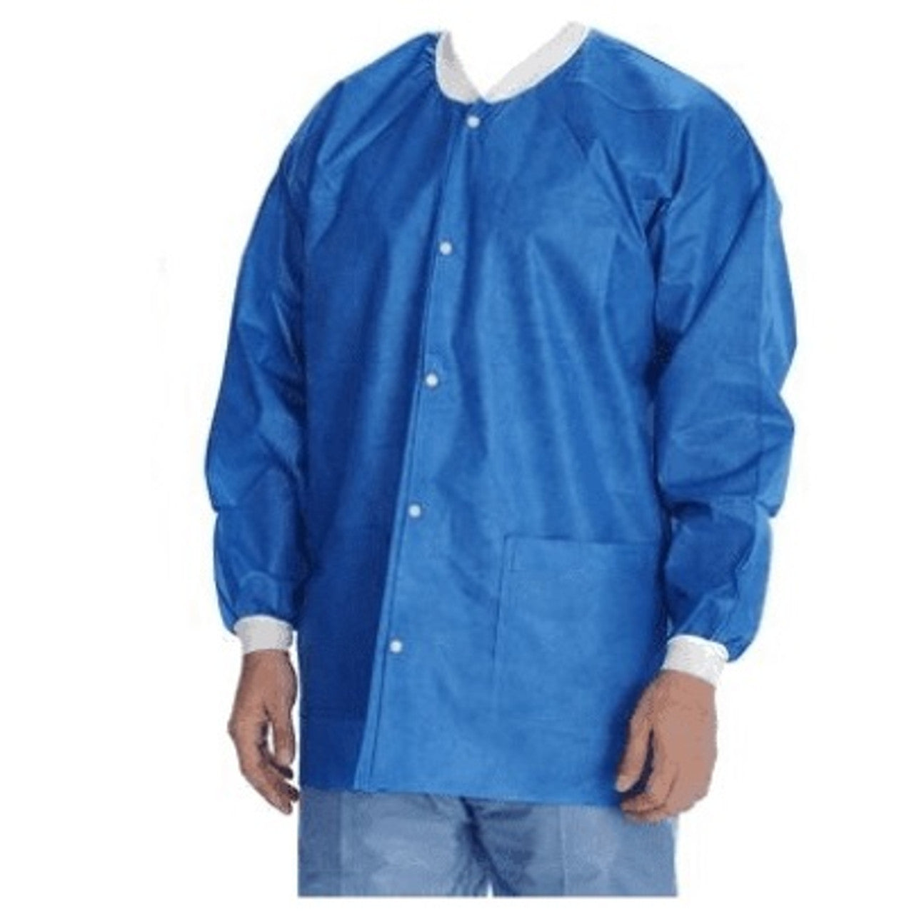 ValuMax 3630DBM ExtraSafe Lab Jackets Deep Sea Blue Medium 10/Pk