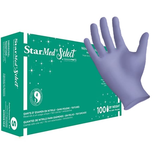 Sempermed SMNS102 StarMed Select Nitrile Exam Gloves Small 100/Bx