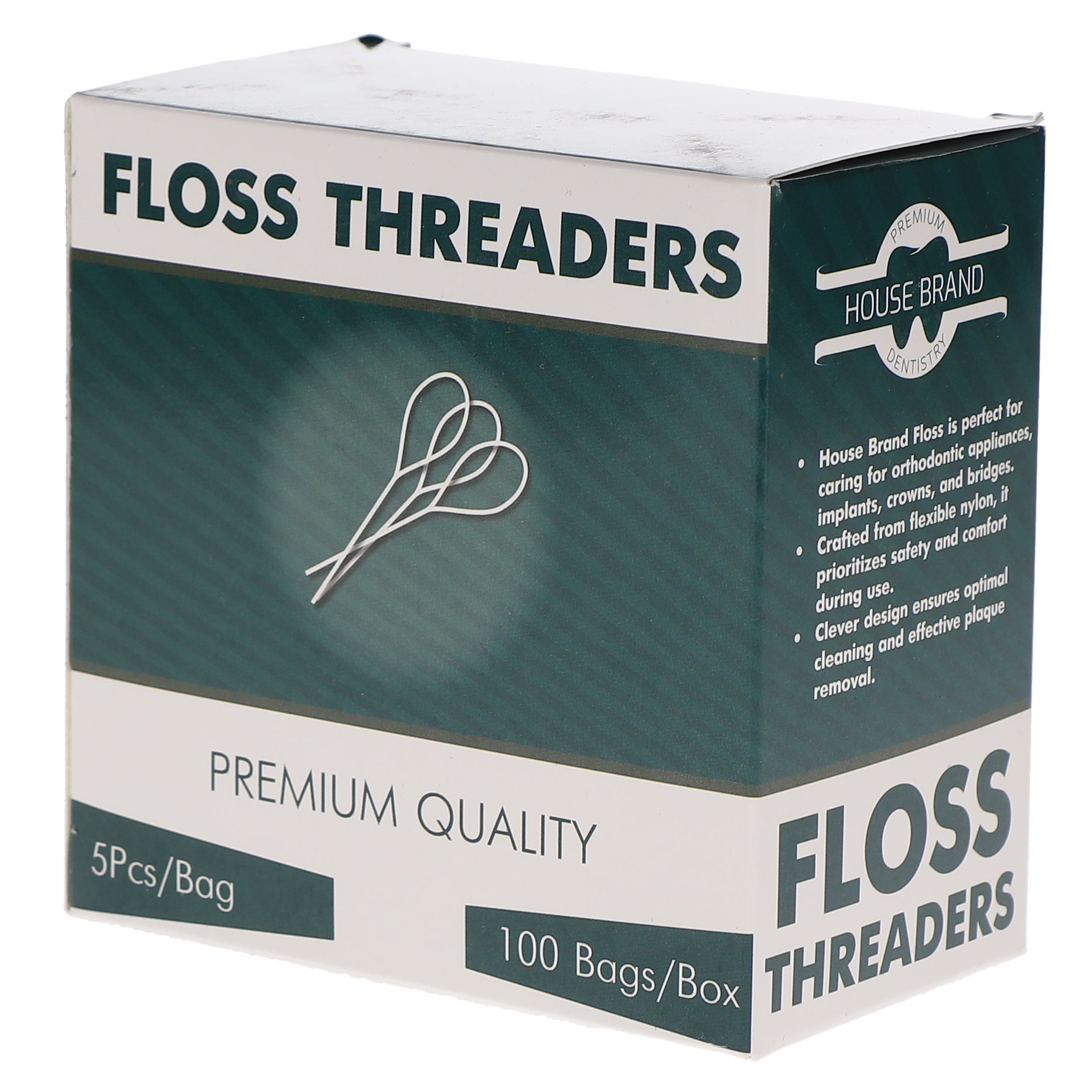 House Brand Dentistry 102095 HSB Dental Floss Threaders 500/Pk