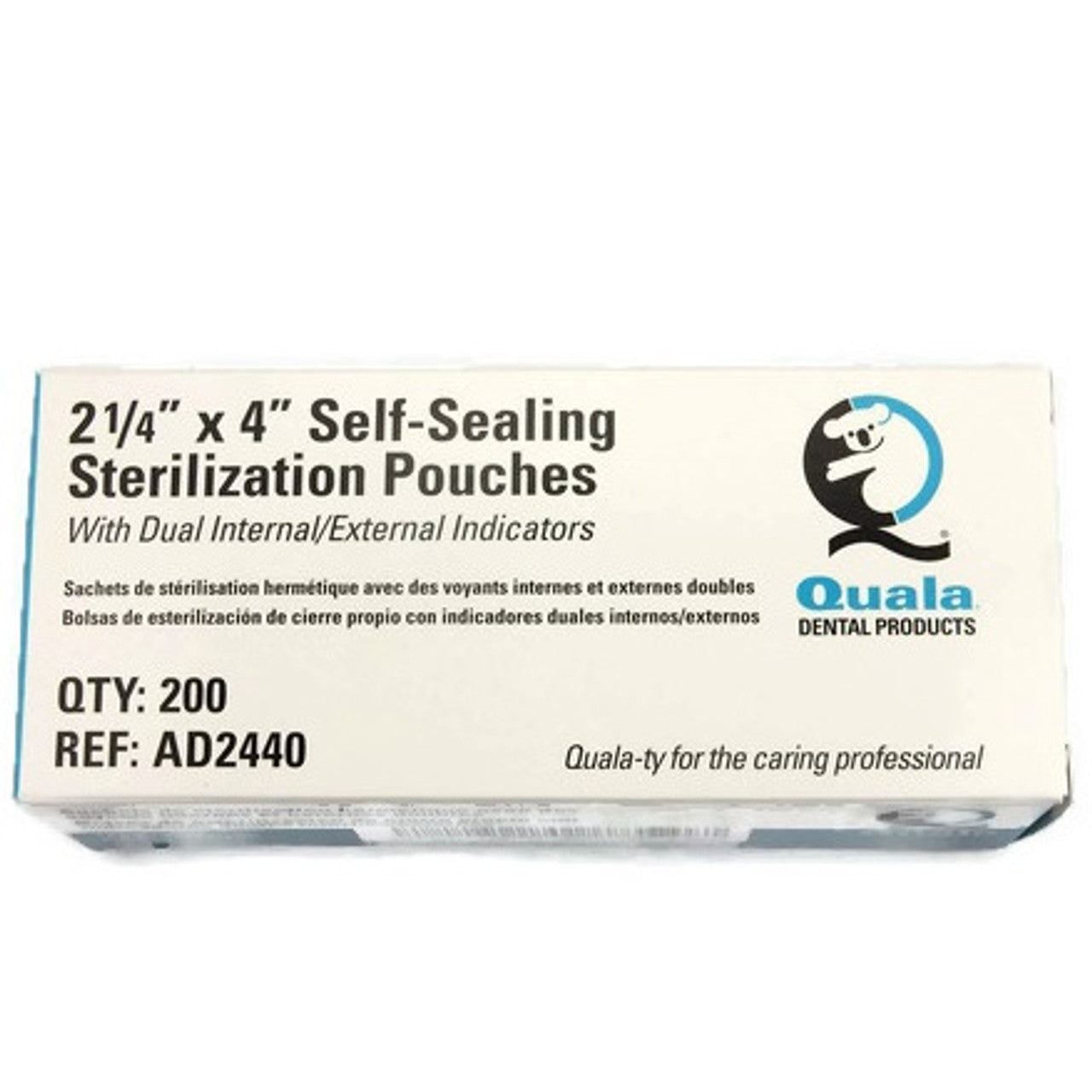 Quala AD2440 Self-Sealing Sterilization Pouches 2.25
