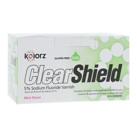 DMG 799506 Kolorz ClearShield Fluoride Dental Varnish Mint 35/Pk