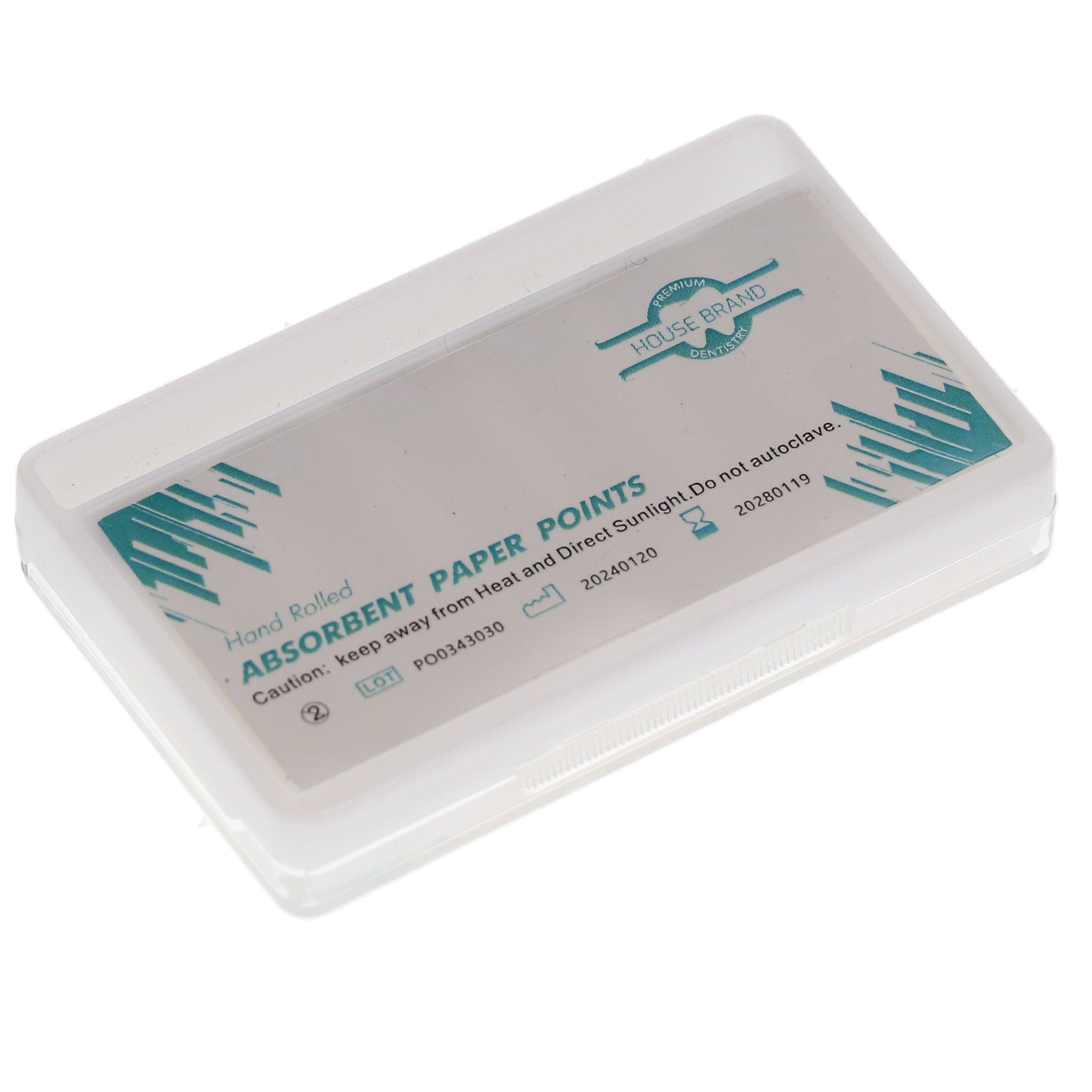 House Brand Dentistry 400707 HSB Absorbent Paper Points .04 Taper #40 60/Pk
